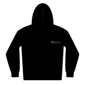 Youth Zip Hoodie — 'Flipzone' Logo Black Zip Up